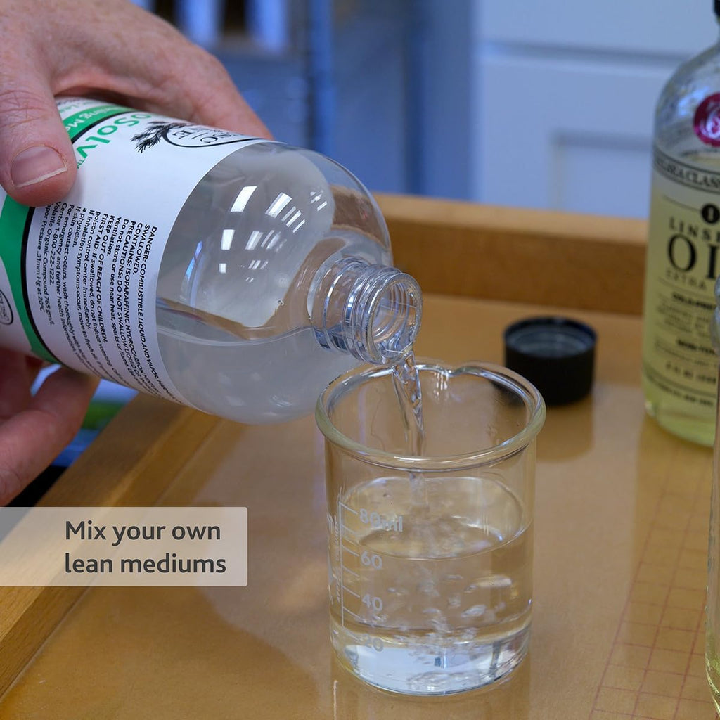 Tusc & Pine StudioSolv™ Odorless Mineral Spirits - Pack of 12-16.9oz (500ml) - Purified Odor-Free Spirit Solvent for Thinning Oils, Artists, Painting Thinner, Professionals, & More!