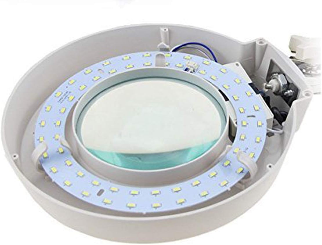 LED Desk Table Lamp Magnifier 10X Magnifying Glass Adjustable Arm Magnifier Lamp Super Bright Light for Reading Electronic Maintenance Inspection Table Craft