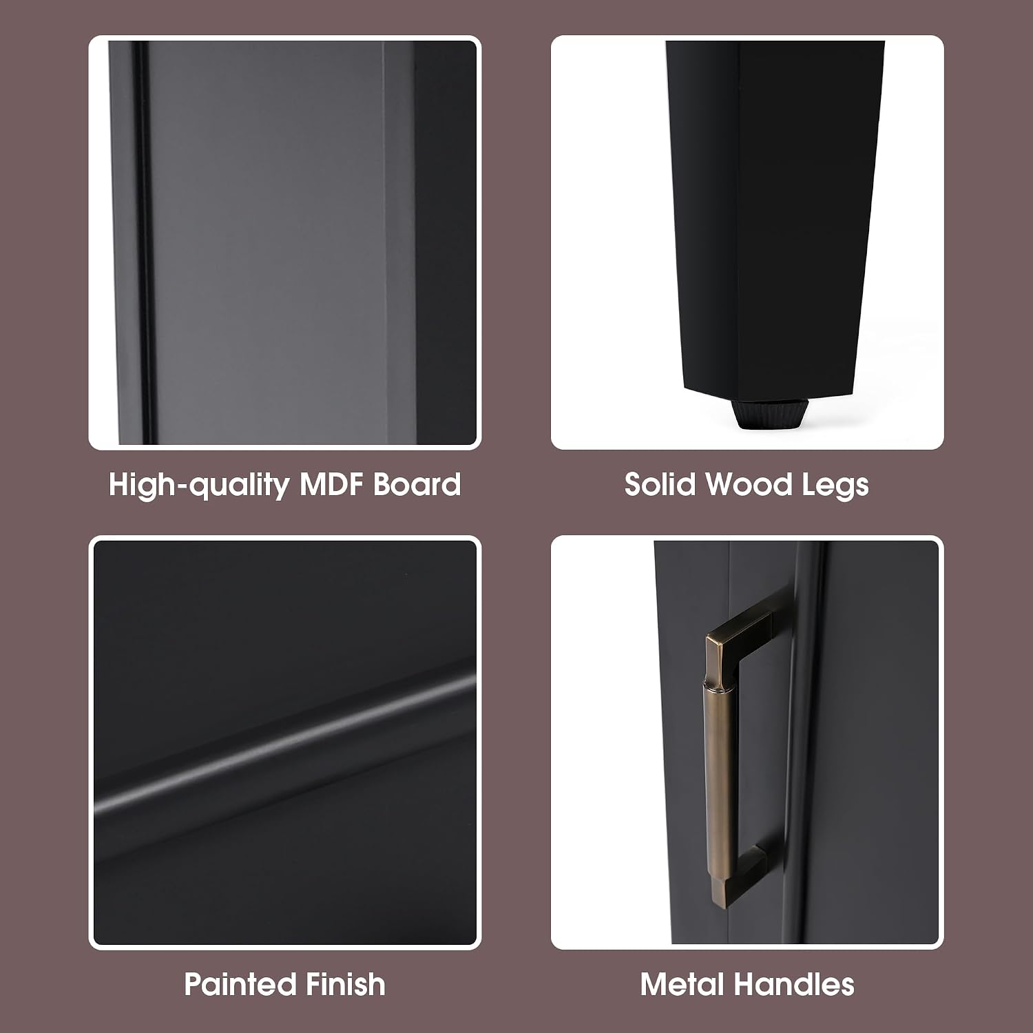 Favfurish 20' Bathroom Vanity with Sink,Water-Resistant Wood One Cabinet Vanities w/Door Shelf Storage and Adiustable Foot Pads,A Drawer,Multi-Functional Storger Space,Black