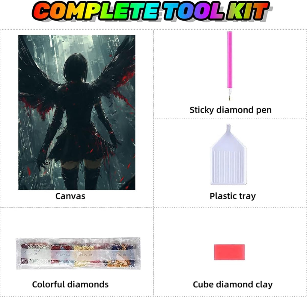 Women Dimond Painting Kit, Cartoon Diamond Art Kits for Adults DIY 5D Full Square Dirll Crystal Gem Art Paintings Embroidery Crafts Picture Beginners, Home Wall Decor, Gifts for Women 36x48in u4-9C