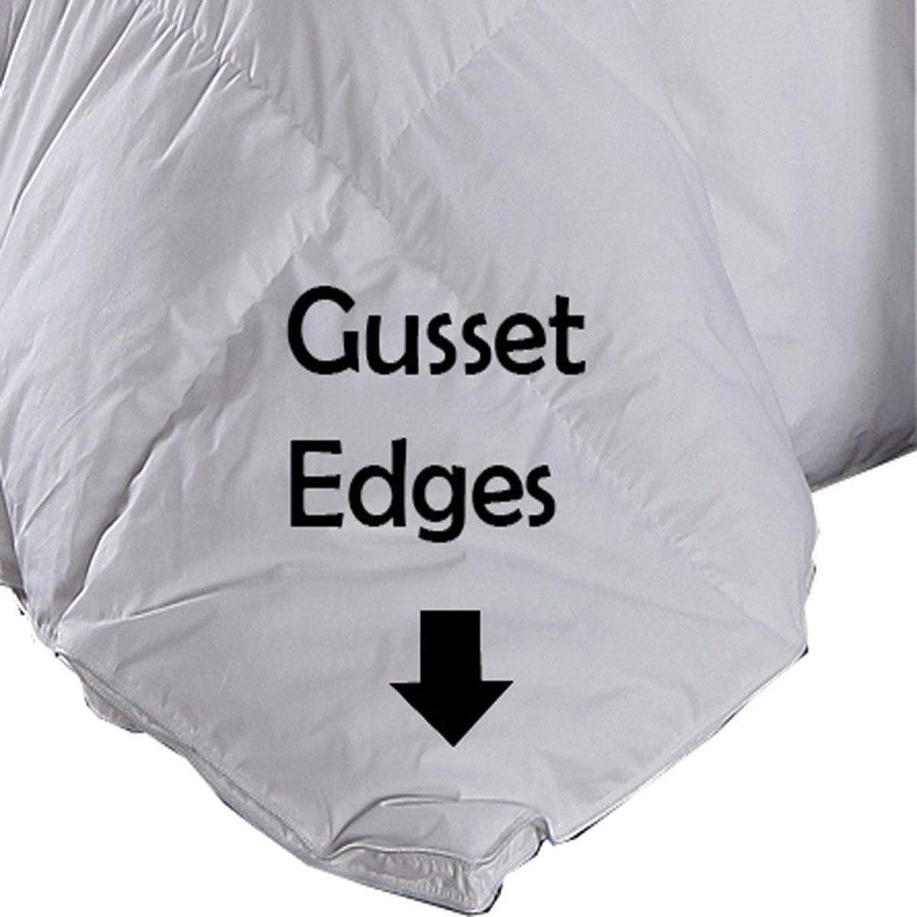 Royal Hotel Bedding King Size 300-Thread-Count Goose Down Alternative Comforter 100 Percent Cotton 300 TC Shell- 750FP - 86 oz - Solid White Down-Alt Comforter
