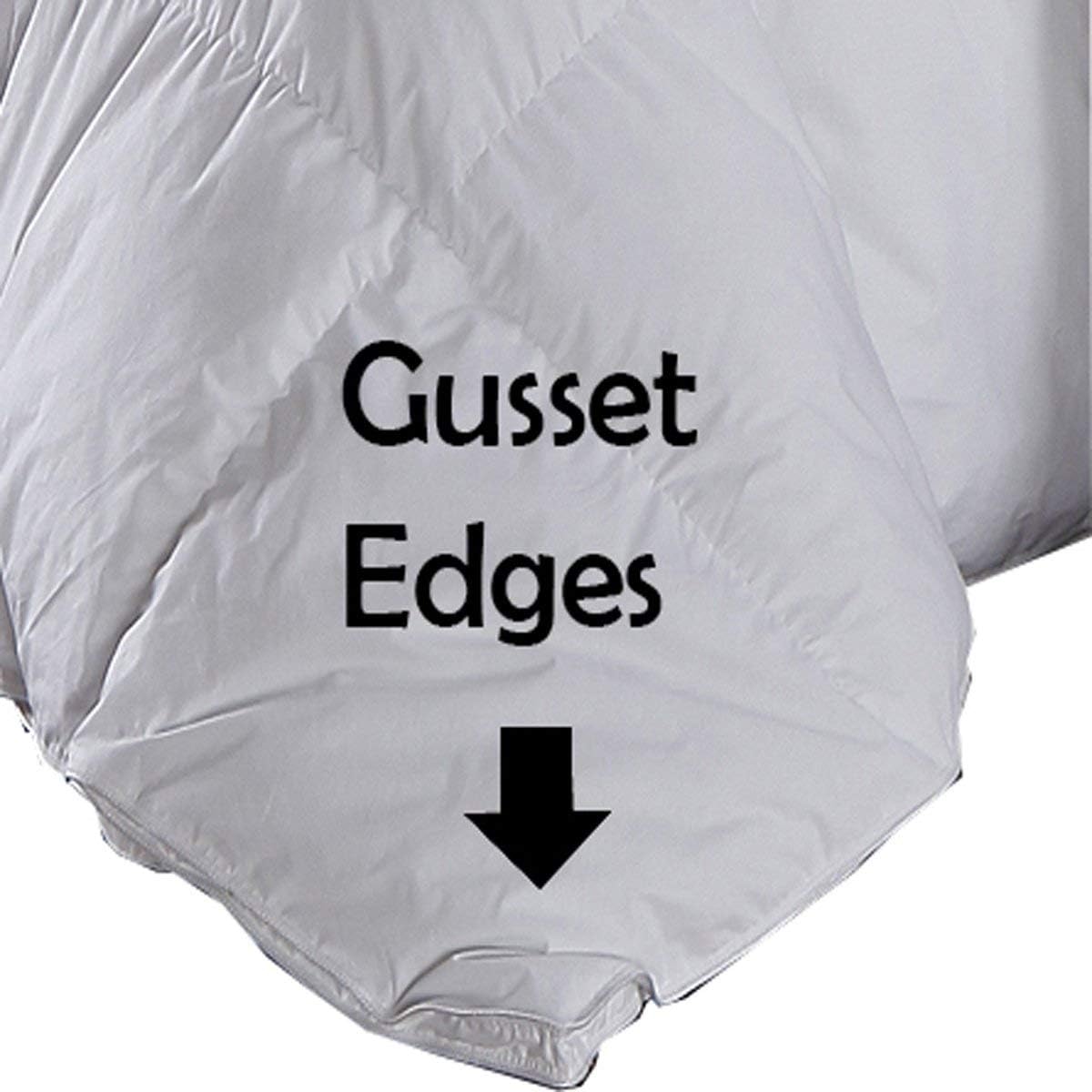 Royal Hotel Bedding King Size 300-Thread-Count Goose Down Alternative Comforter 100 Percent Cotton 300 TC Shell- 750FP - 86 oz - Solid White Down-Alt Comforter