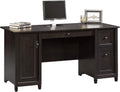 Sauder Edge Water Computer Desk with Storage Drawers, Home Office Desk, in Estate Black