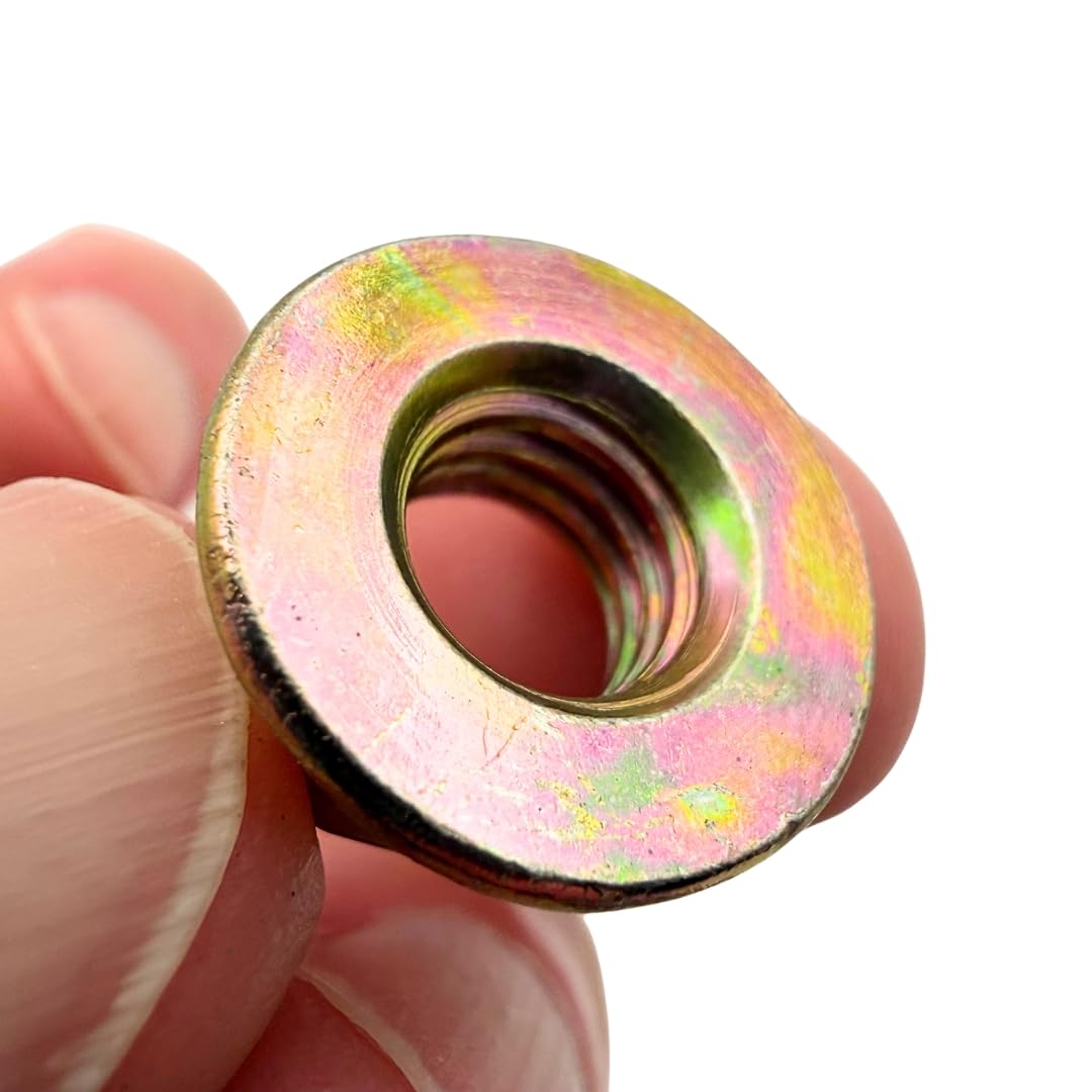 3/8'-16 Flange Nuts (1,900 Case) – Grade 8 Built-in Washer Nuts Coarse Thread for Fast, Even Clamping on Frames, Brackets & Heavy Assemblies SAE J995 0.375'