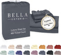 Bella Coterie Luxury Bamboo Viscose Queen Size Sheet Set | 100% Organically Grown | Ultra Soft | Cooling for Hot Sleepers | 18' Deep Pocket [Charcoal Grey]