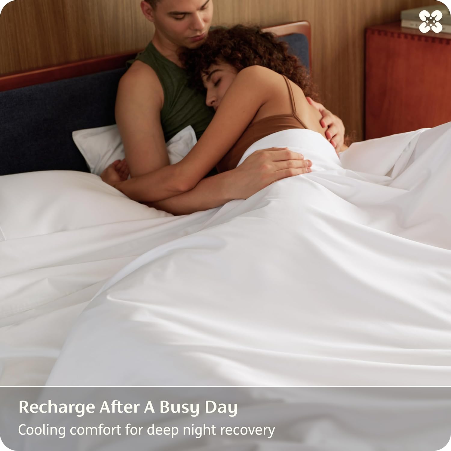 Bedsure Bamboo Viscose Cooling Sheets, Rayon Cotton Serene Blend, PureWoven, Breathable & Buttery Soft King Size Sheets Set, Deep Pocket Up to 18', Hotel Luxury Bedding for Hot Sleepers, White