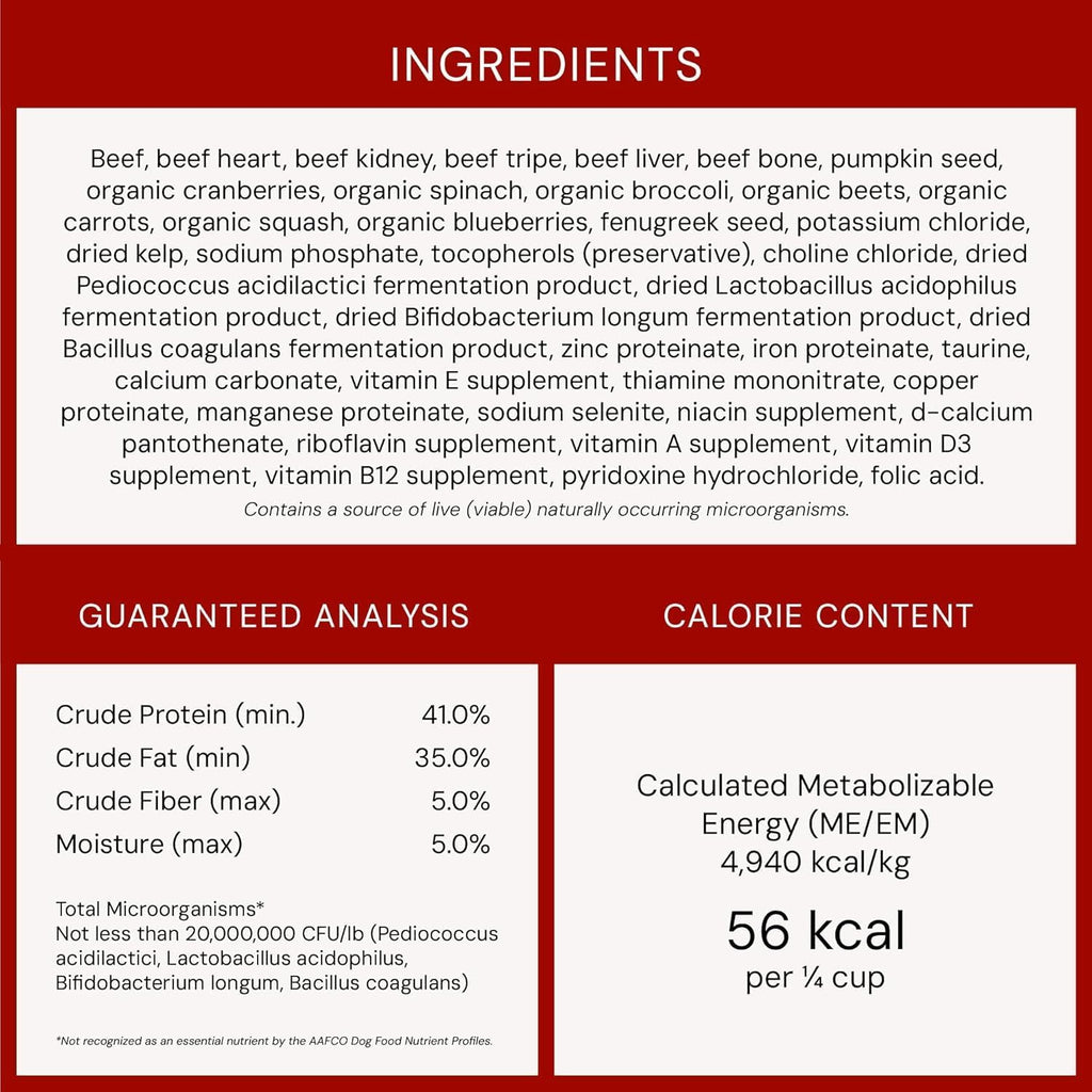 Stella & Chewy's Freeze-Dried Raw Beef Meal Mixers- Dog Food Topper and Mixer - Made with 95% Grass-Fed Beef,Organs & Bone - Perfect for Picky Eaters - Grain-Free - 35 oz,(Pack of 2)