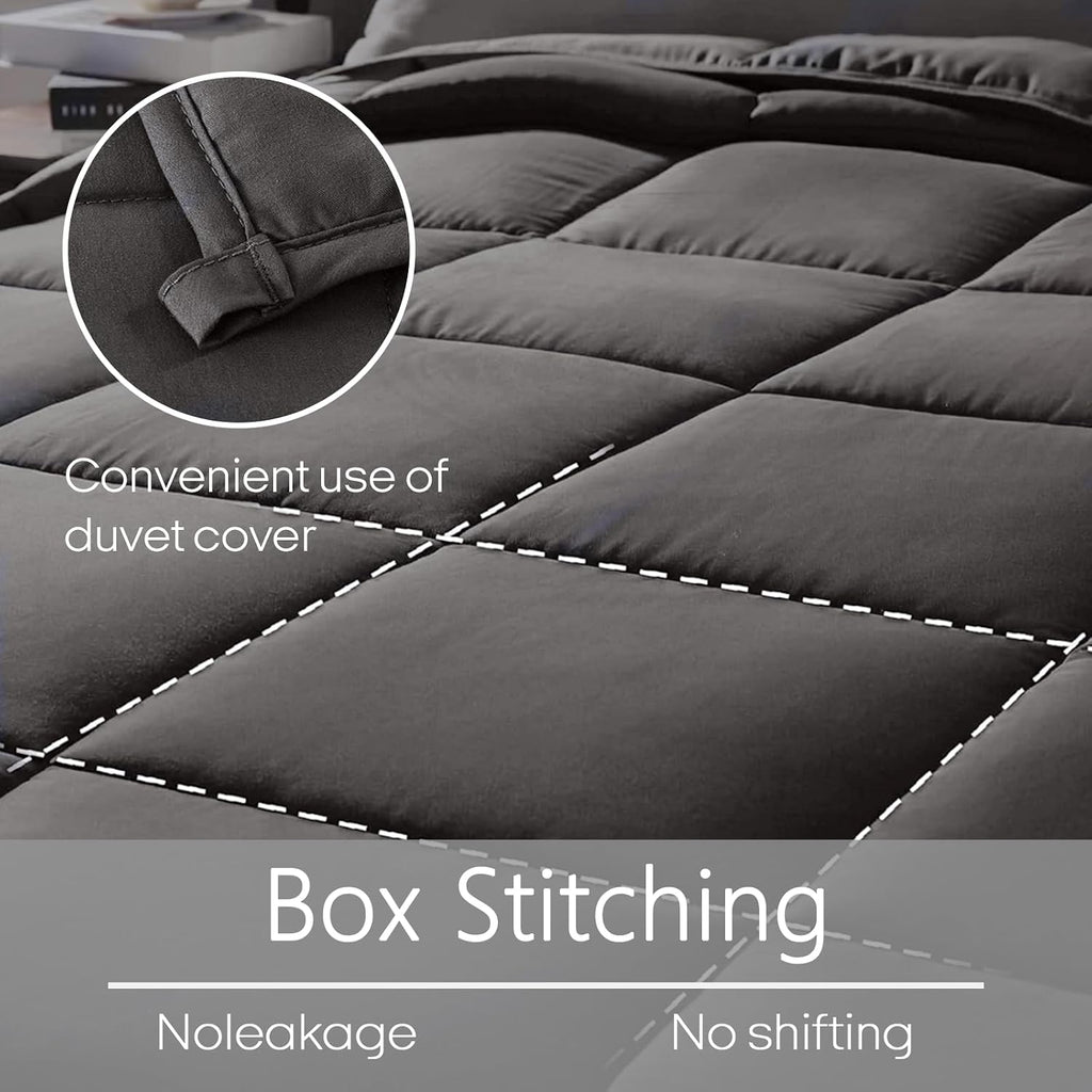 ZonLi Cooling Weighted Blanket for Hot Sleepers, 100% Bamboo Viscose, Natural, Breathable Weighted Blanket for Adults Queen Size 80'x87' 20lbs, Grey