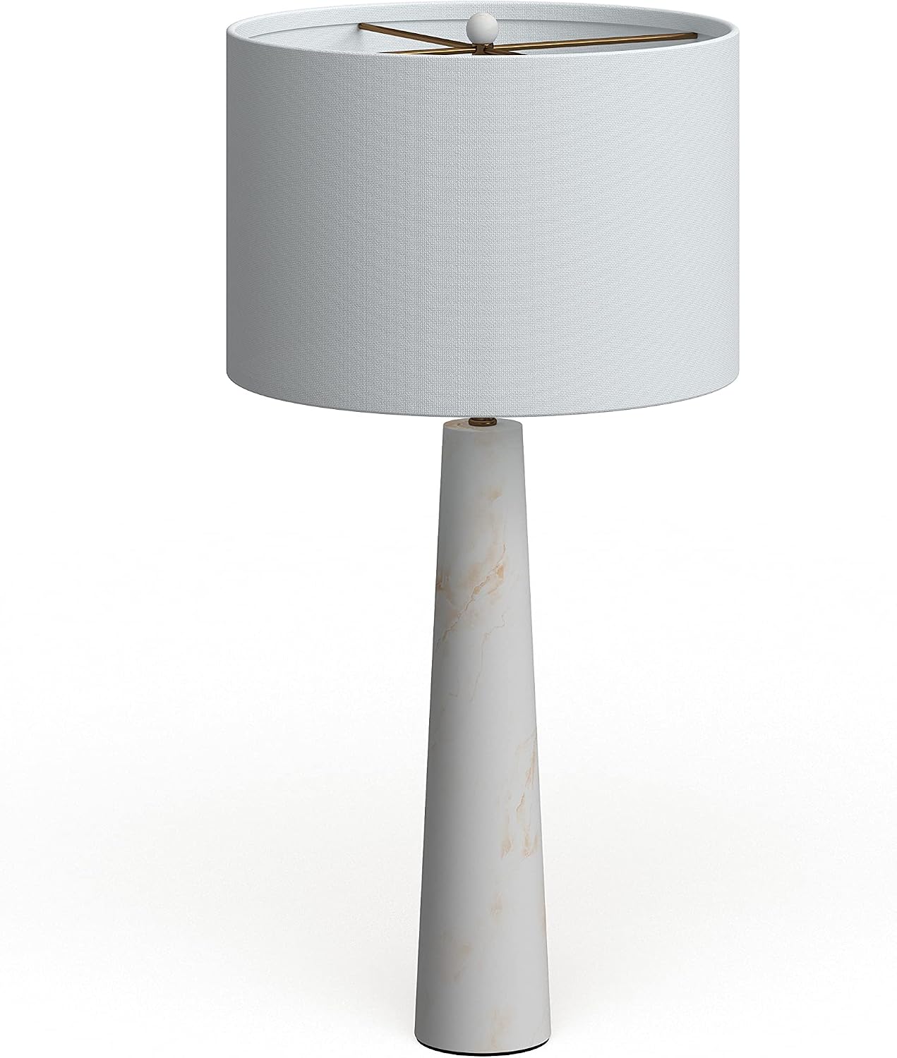 SAFAVIEH Lighting Collection Delilah Alabaster White 30-inch Bedroom Living Room Home Office Desk Nightstand Table Lamp (LED Bulb Included)