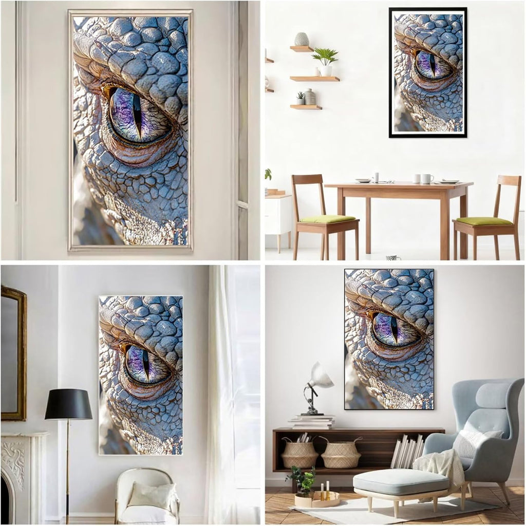 Diamond Art Kits for Adults Eye Diamond Painting Kits, 5D Round Animal Full Drill Dimond Art Paintings Crystal Rhinestones Crafts for Adults for Gift Home Wall Decor, Large Size 40 x 80 Inch, Model771