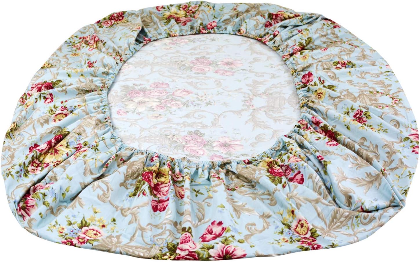 FADFAY Shabby Floral Bedding Elegant Peony Sheets Set Luxury Bedding Collections 800 Thread Count 100% Egyptian Cotton Deep Pocket, 4 Piece-California King Size