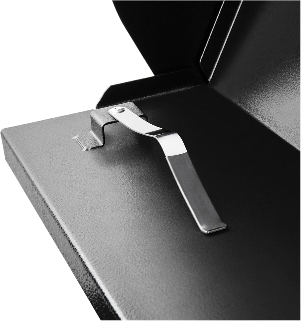 Whitehall MailVault Streetside Locking Mailbox, Personalize with Modern Stand-Off Address Numbers Package – Steel, Secure Weather Resistant Modern Square Mailbox (Black/Gold)