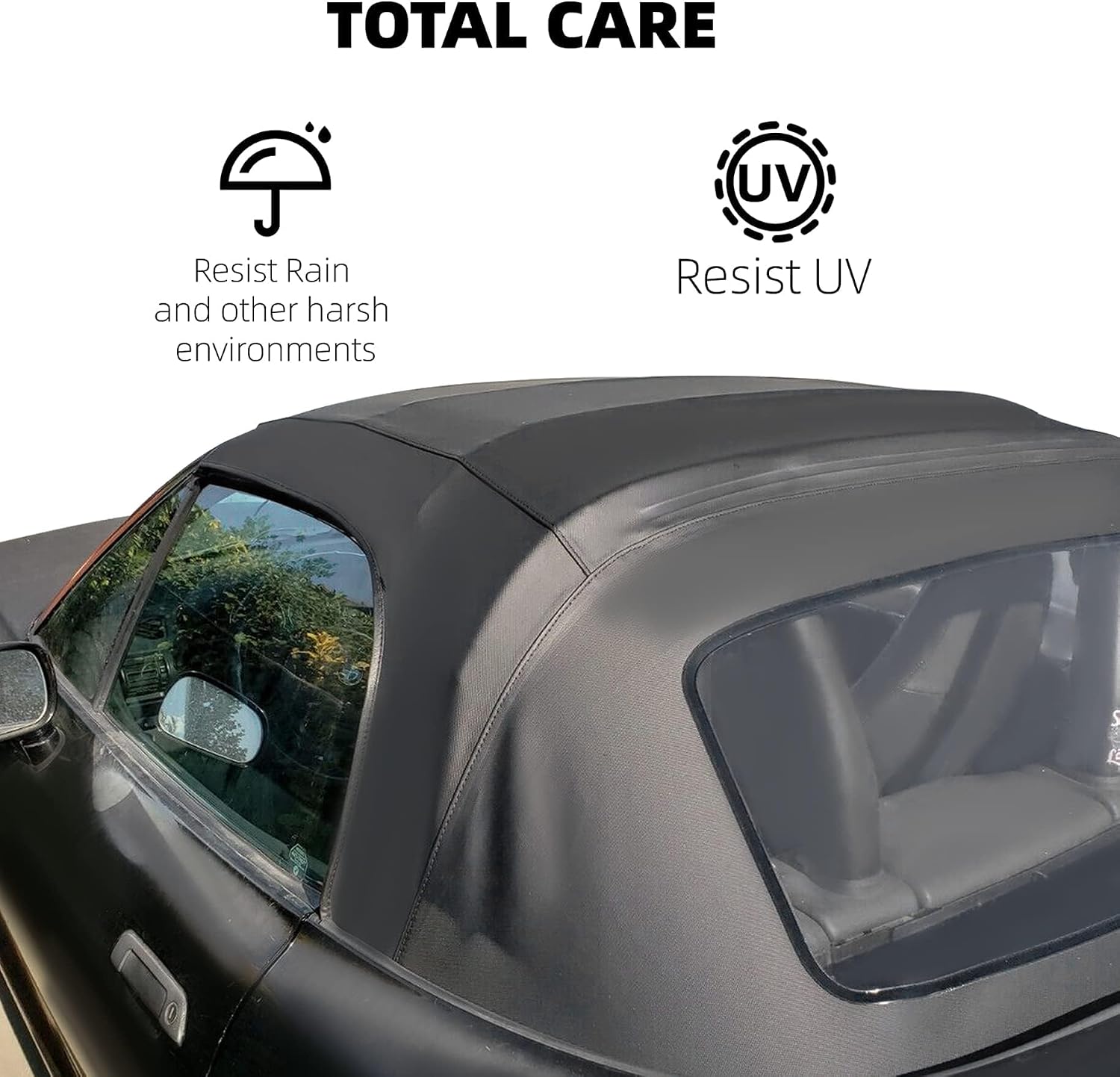 Kojem Convertible Soft Top Roof Cover Compatible with 1996-2002 BMW Z3 & M Roadster Convertibles Black with Plastic Window Replace for 54318411121 BM-33902 BM33902