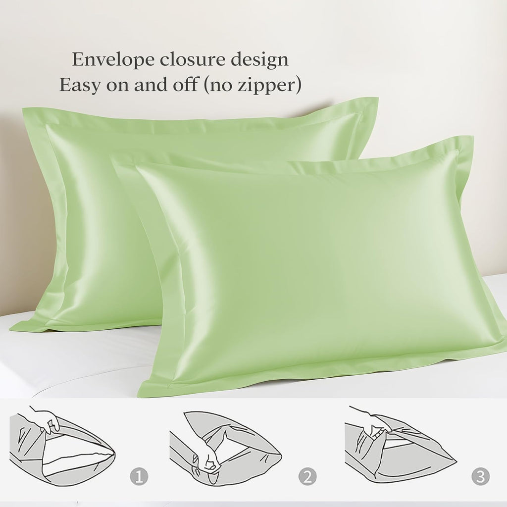 Linenwalas Duvet Cover Set Oversized King Size - Viscose Derived from Bamboo Soft, Breathable, Light Weight, Cooling Comforter Cover with Zipper Closure and Corner Ties (Oversized King, Mint Green)
