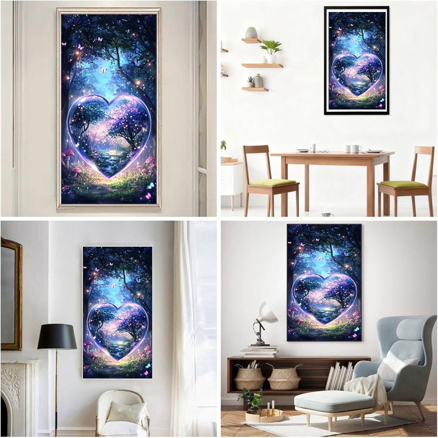 Diamond Art Kits for Adults Abstract Diamond Painting Kits, 5D DIY Round Love Full Drill Dimond Art Paintings Rhinestones Crafts for Adults for Gift Home Wall Decor, Large Size 40 x 80 Inch, Model699
