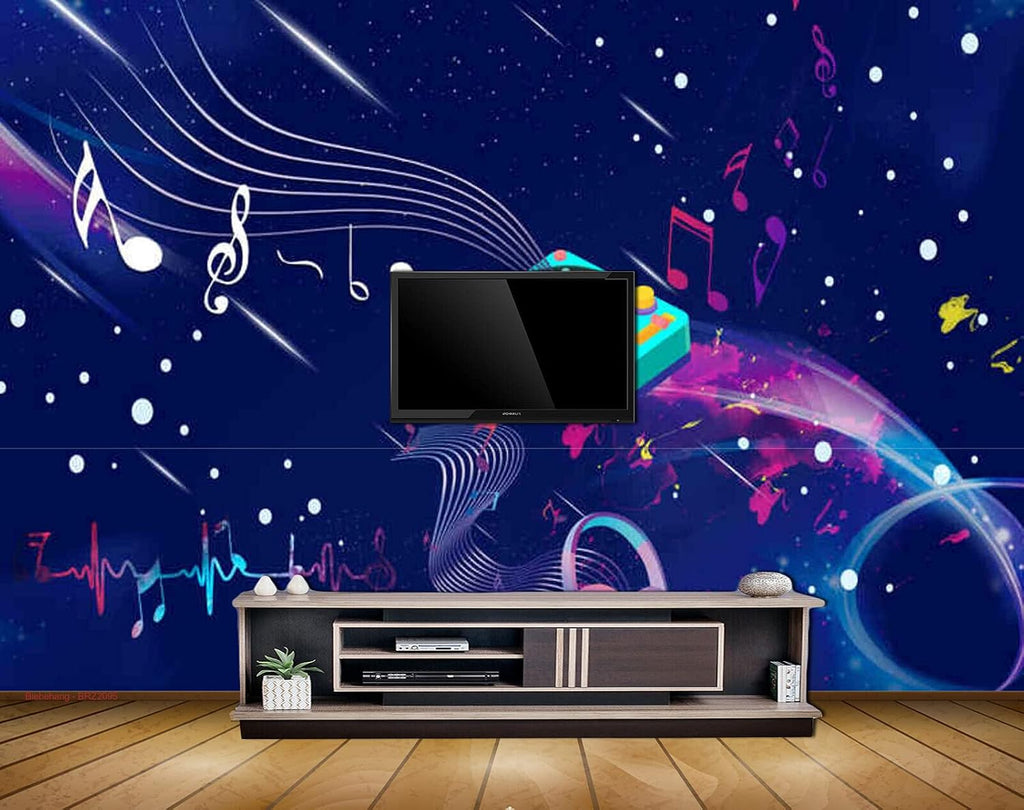 Exclusive BRZ2095 Beautiful Musical Theme Notes Instruments Collection HD 3D Wallpaper(243 cm x 152 cm)