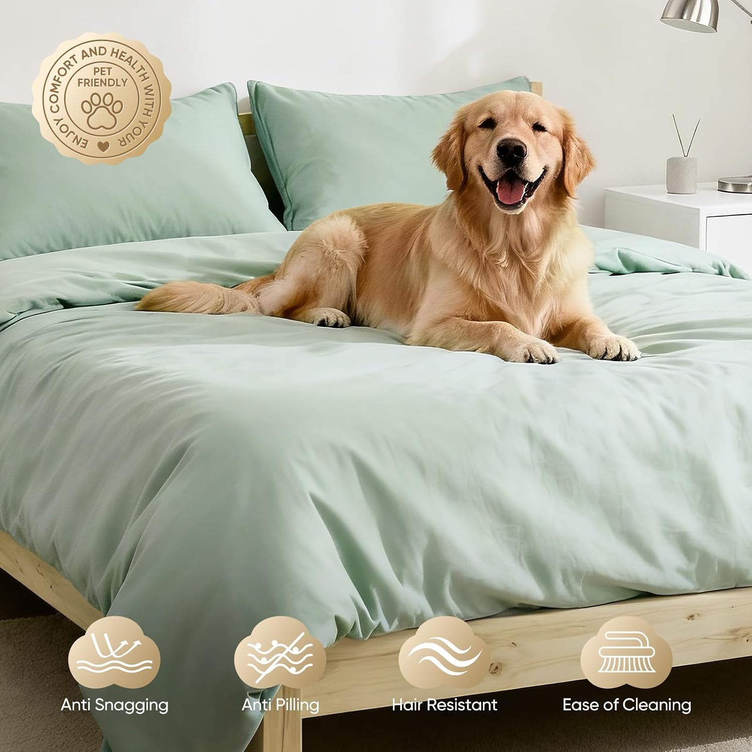 TWK 1200 Thread Count 100% Egyptian Cotton Sheets Bed Set,Thickness,Long-Lasting Durability,Resists Pilling,Deep Pocket Up to 18',with a Laundry Bag (Mineral, Queen)