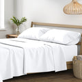 XOOX Linen 100% Egyptian Cotton Queen Sheet Set - Luxury 1200 High Thread Count Egyptian Cotton Sheets Queen Size (4 PC, White), Silky Soft, Cooling, 17' Deep Pocket Sateen Weave Hotel Bedding