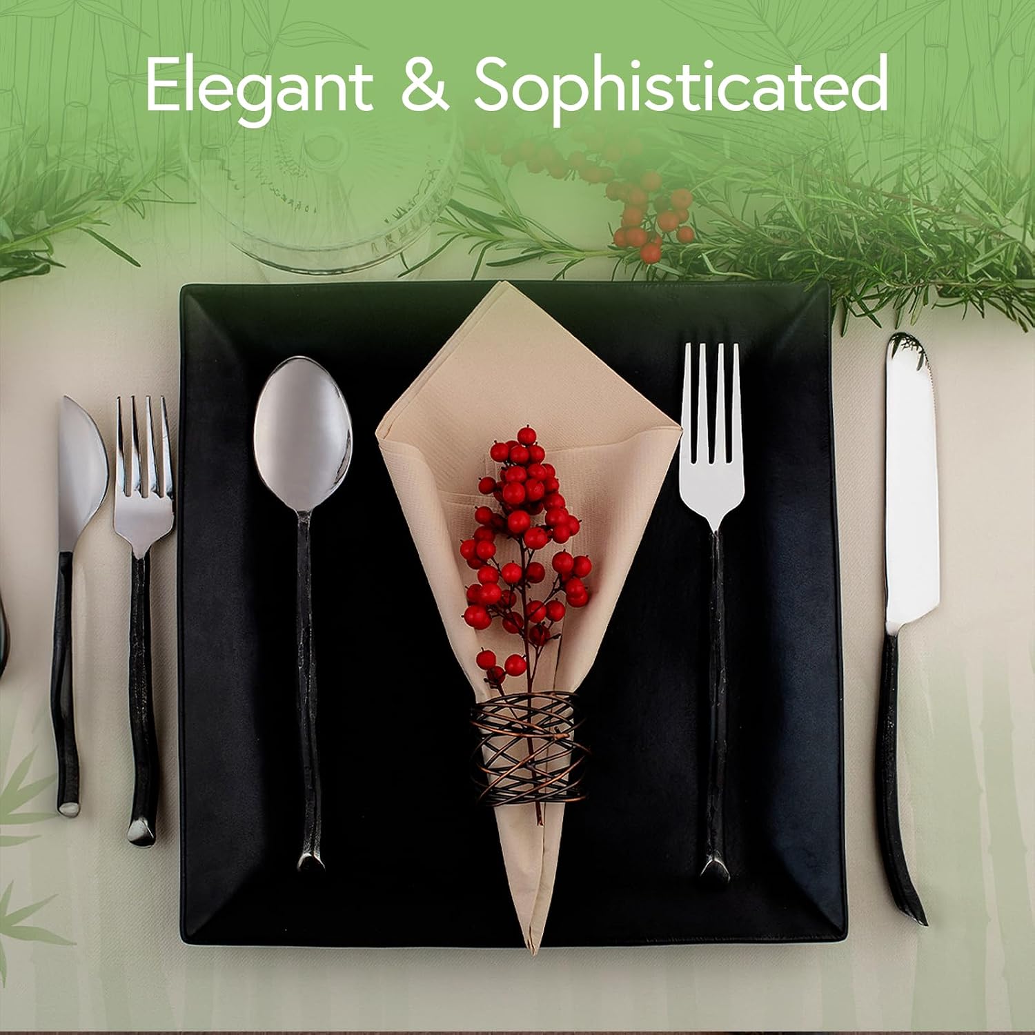 100% Bamboo Compostable Napkins (2000-Pack) | Heavy Duty Napkins for Lunch, Dinner, Events, Occasions & Entertaining | Eco Friendly | 3-Ply FSC Certified | Bamboo Paper Towels | 7.5 x 8 Inch