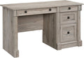 Sauder Palladia Computer Desk with Drawers, Home Office Desk with File Cabinet Storage Drawer, Cable Management, Keyboard Tray, in Split Oak Finish