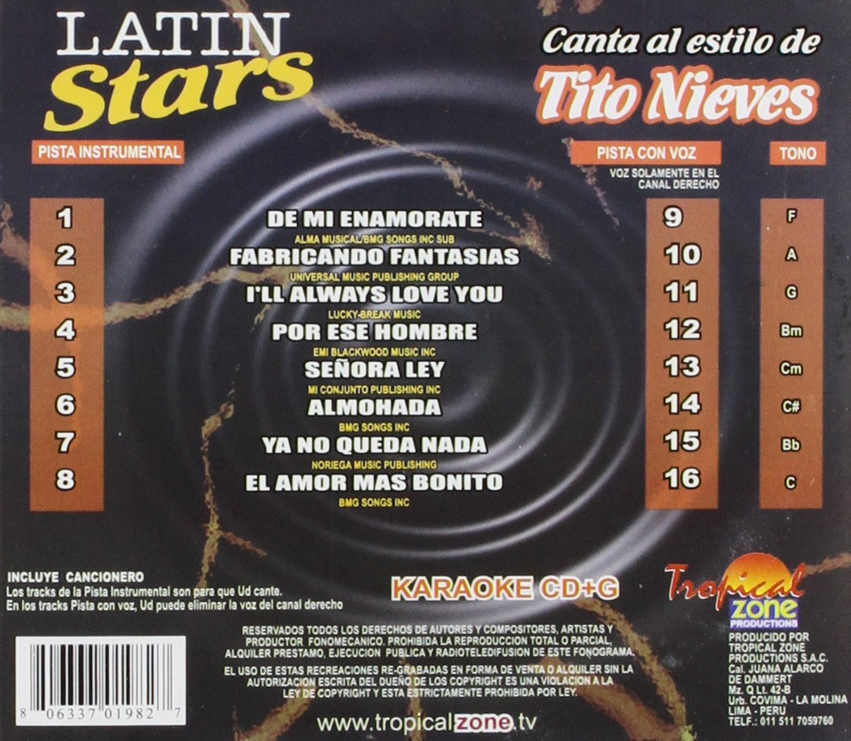 Karaoke: Tito Nieves - Latin Stars Karaoke