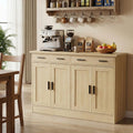Anystyle 53' Oak Buffet Cabinet with Storage, Kitchen Sideboard Buffet Server with 2 Drawers & 4 Doors, Modern Coffee Bar Cabinet Credenza for Dining Room, Living Room, Hallway