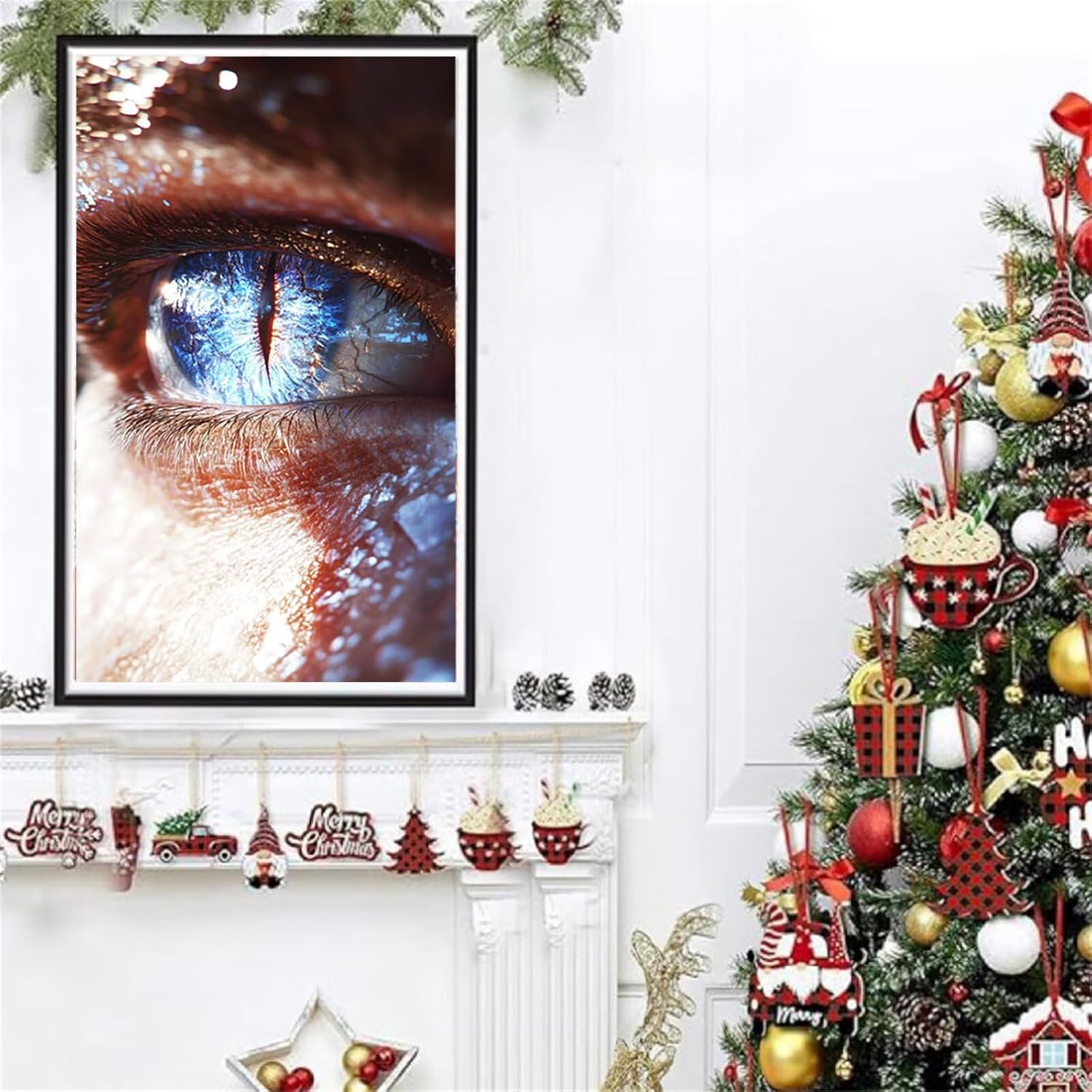 Diamond Art Kits for Adults Eye Diamond Painting Kits, 5D DIY Square Animal Full Drill Dimond Art Paintings Crystal Rhinestones Crafts for Adults for Home Wall Decor, Large Size 40 x 80 Inch, Model792