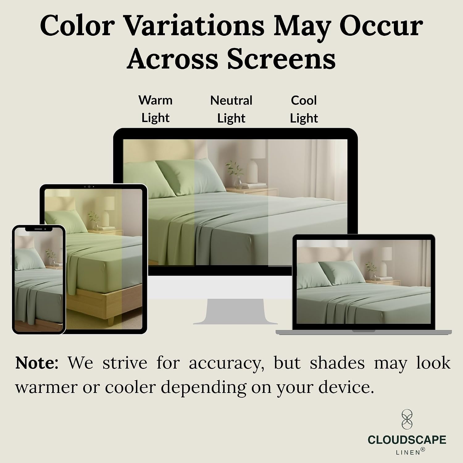 CLOUDSCAPE 100% Egyptian Cotton Sheets Full Size, 4 Pieces Breathable and Naturally Cooling Bedding Set, Long-Staple Cotton for Ultra Soft, Deep Pocket Fitted up to 16' Full Sheet, Mineral