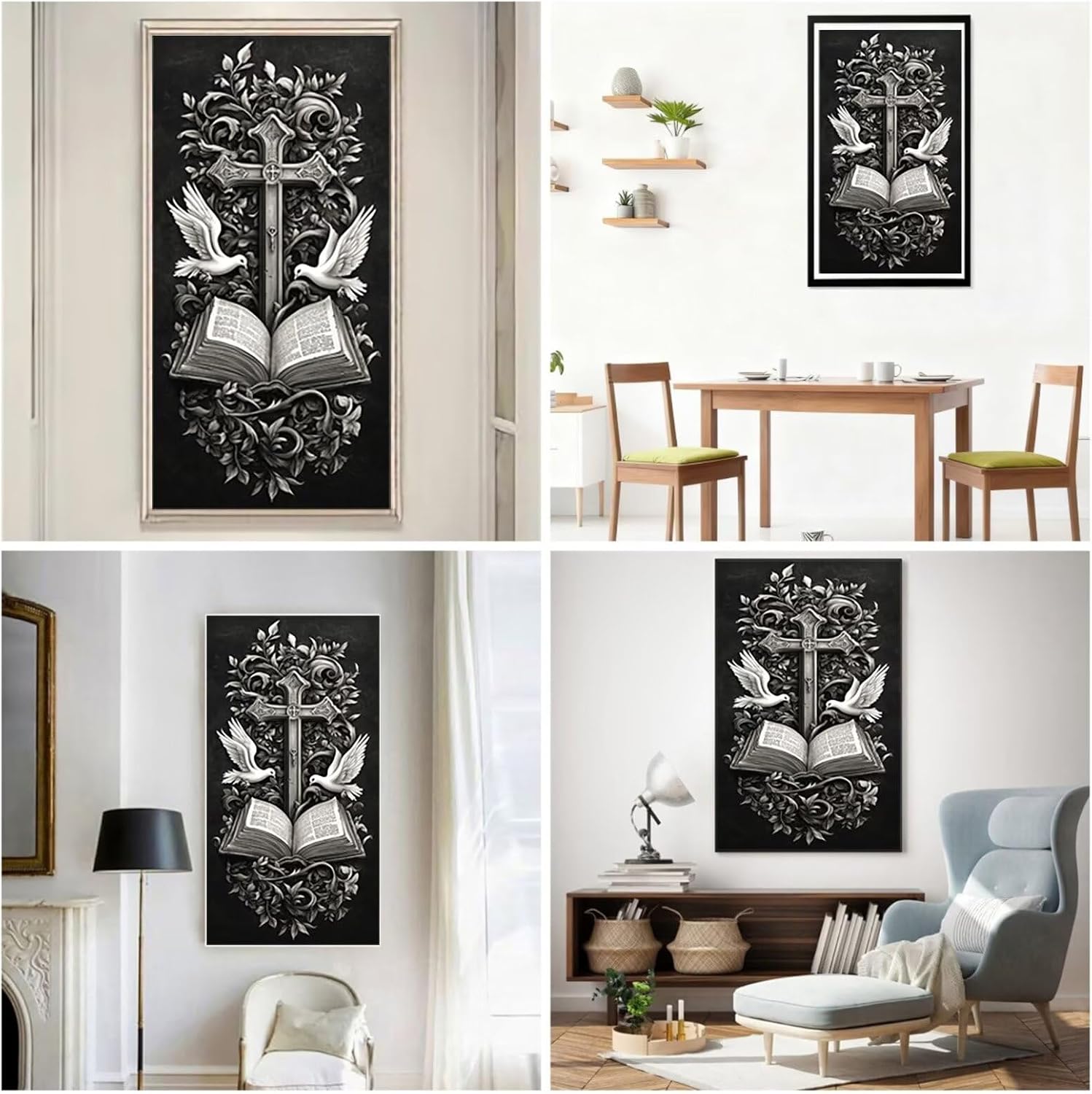Diamond Art Kits for Adults Cross Diamond Painting Kits, 5D Round Bird Full Drill Dimond Art Paintings Crystal Rhinestones Crafts for Adults for Gift Home Wall Decor, Large Size 40 x 80 Inch, Model975