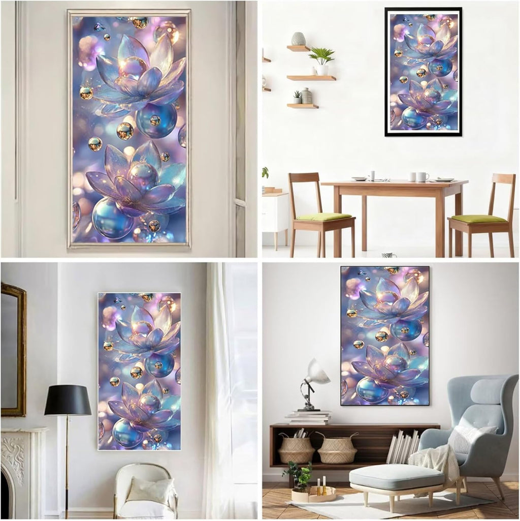 Diamond Art Kits for Adults Flowers Diamond Painting Kits, 5D DIY Square Dream Full Drill Dimond Art Paintings Rhinestones Crafts for Adults for Gift Home Wall Decor, Large Size 36 x 72 Inch, Model732