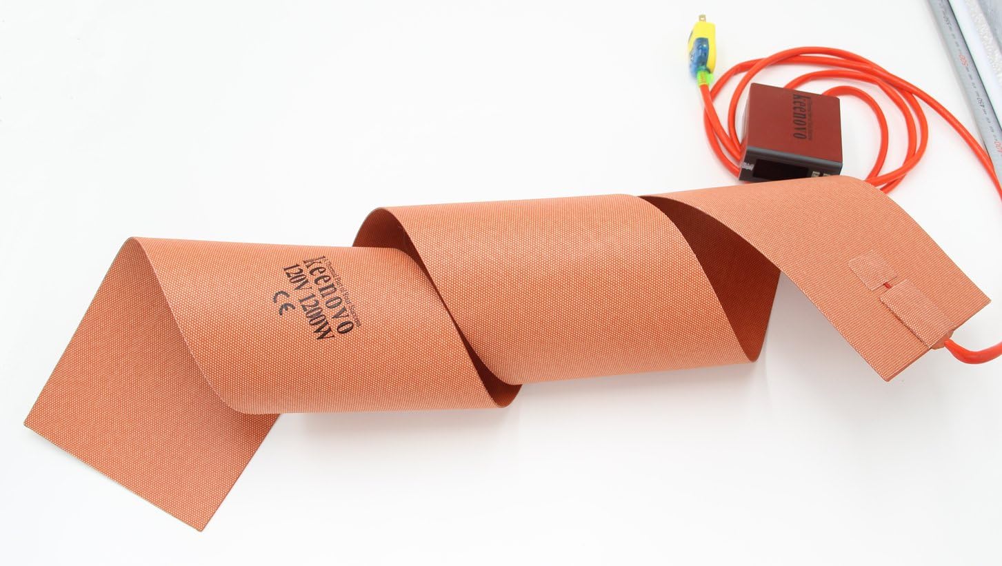6' X 48' 1200W@120V KEENOVO Silicone Heater Blanket for Musical Instrument Side Bending/Molding Wood Working w/Digital Thermostat Controller