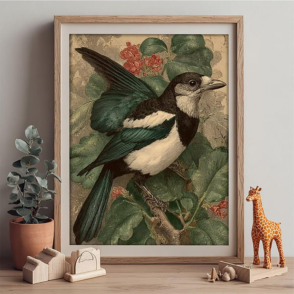 Bird Diamond Art Kits for Adults, Plant 5D Diamond Painting Kit, 5D DIY Full Drill Dimond Art Paintings, DIY Dimond Gem Crafts for Adults Beginners, Wall Decor for Bedroom, Gifts, 40x54in 9-8473