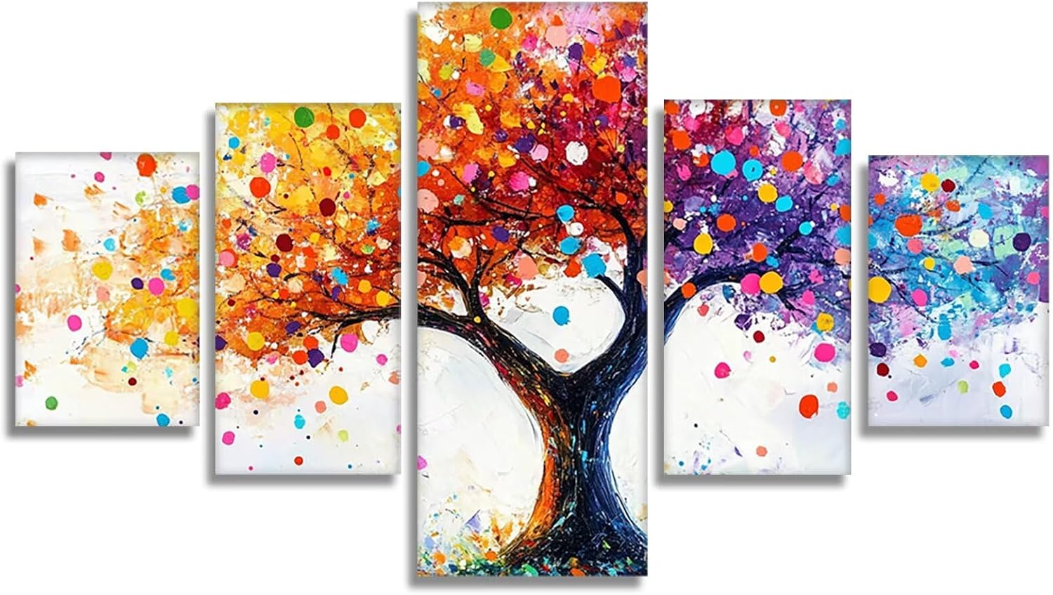 Graffiti Diamond Art 5 Piece Diamond Painting Color 5D DIY Full Round Drill Dimond Art Paintings Rhinestones Crafts for Adults Gem Painting for Home Decor, Large Artwork for Wall 48 x 100 Inch,Model87