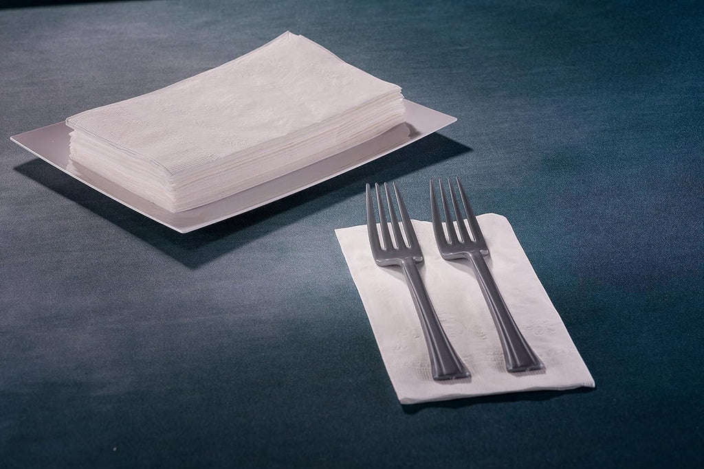 Premium White Napkins, 1/8 Fold Dinner Napkin, Bulk Pack 2400 Count