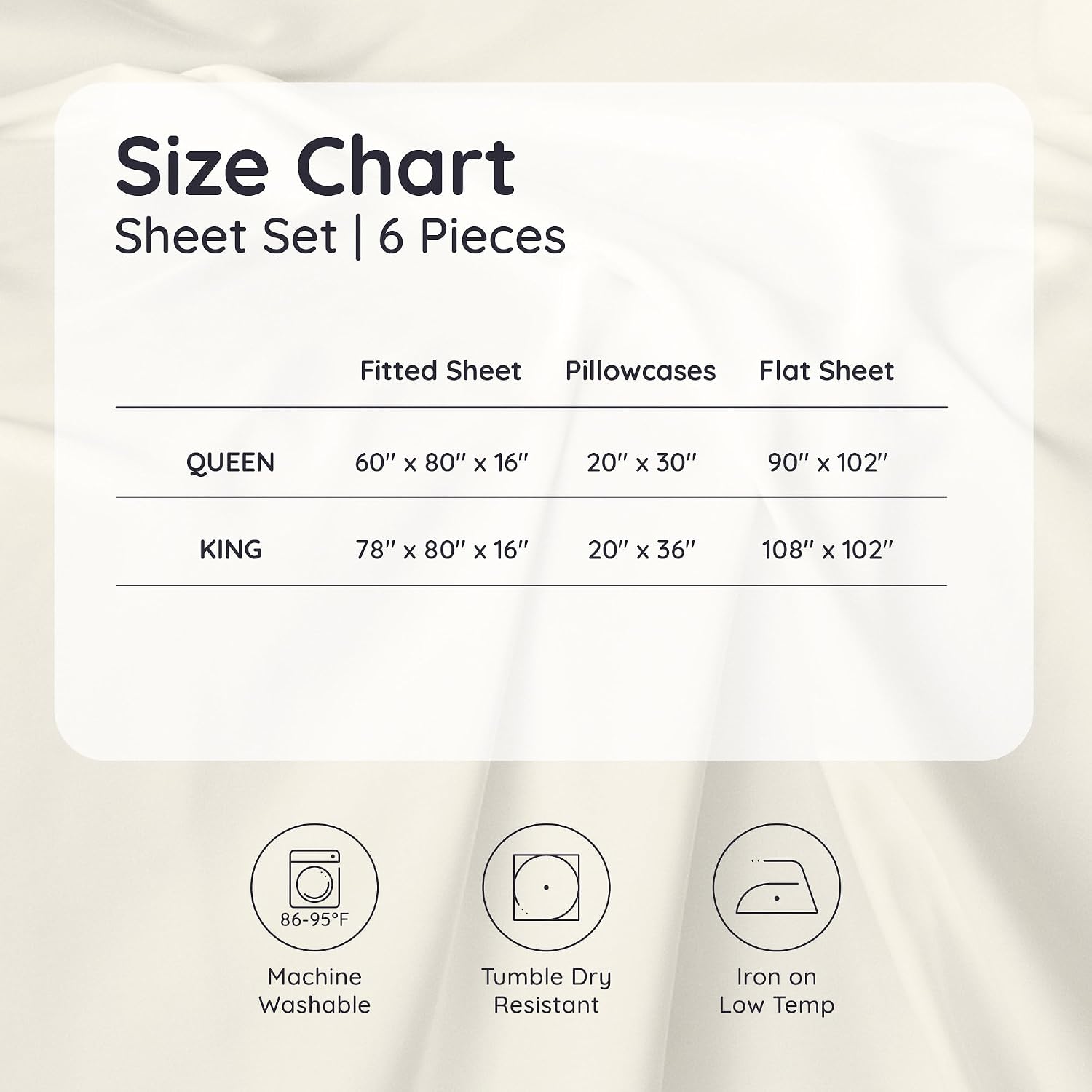 Bambaw 100% Viscose Derived from Bamboo Queen Size Sheet Set - 6pcs Cooling, Deep Pocket Fits Up to 16'' with Elastic Corner Straps, Queen Soft Sheets (Charcoal)