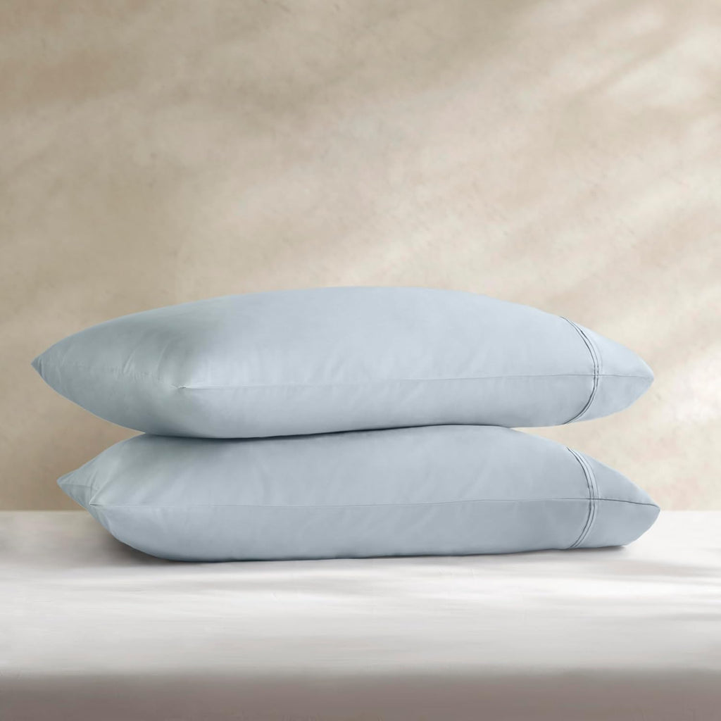 Harbor House Luxury 100% Egyptian Cotton Sheet Set, 400 Thread Count Sateen Weave, Soft & Breathable Bed Sheets with Deep Pocket, 4-Piece Queen Bedding Set, Blue