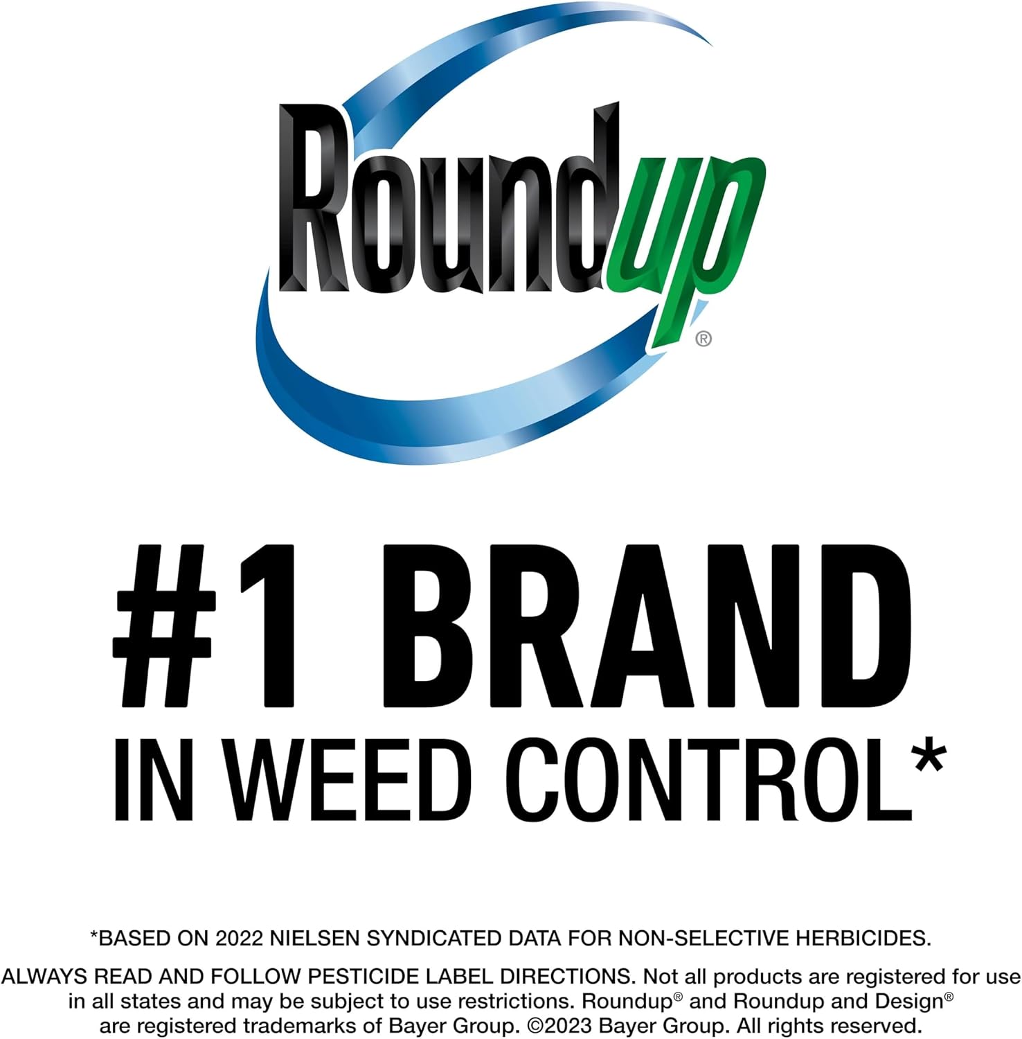 Roundup Weed & Grass Killer₄ Concentrate, Use in and Around Flower Beds, Walkways and Other Areas of Your Yard, 2.5 gal.