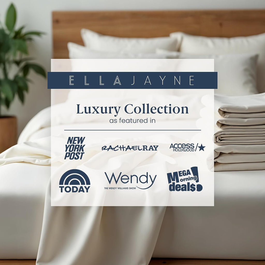 Ella Jayne Viscose Derived from Bamboo Sheets California King Size (4 Pieces) California King Size Ultra Soft & Luxuriously Cooling Eco-Friendly King Sheet Sets Deep Pockets 16 Inch (Ivory)