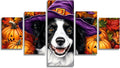 Dog Diamond Art 5 Piece Diamond Painting Pumpkin 5D DIY Full Round Drill Dimond Art Paintings Rhinestones Crafts for Adults Gem Painting for Home Decor, Large Artwork for Wall 36 x 70 Inch, Model249