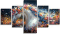 Unicorn Diamond Art 5 Piece Diamond Painting Animal 5D DIY Full Round Drill Dimond Art Paintings Rhinestones Crafts for Adults Gem Painting for Home Decor, Large Artwork for Wall 36 x 70 Inch,Model231