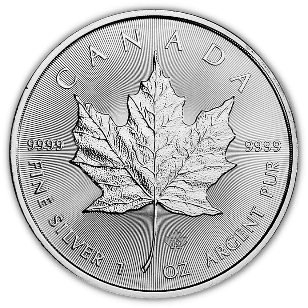 1988 - Present (Random Year) 1 oz Canadian Silver Maple Leaf Coin Brilliant Uncirculated with Certificate of Authenticity $5 Seller BU