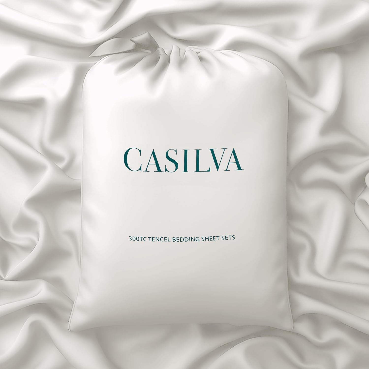 CASILVA Eucalyptus Sheets - Infused with Silver for Anti-Odor, Softer Than Silk Fibers, More Cooling Than Cotton - Perfect for Hot Sleepers & Sensitive Skin - 100% Tencel Lyocell - Full Sheet Set