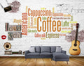 Exclusive BVZ1633 Musical Instruments Books Coffee Flavours HD 3D Wallpaper(426 cm x 304 cm)
