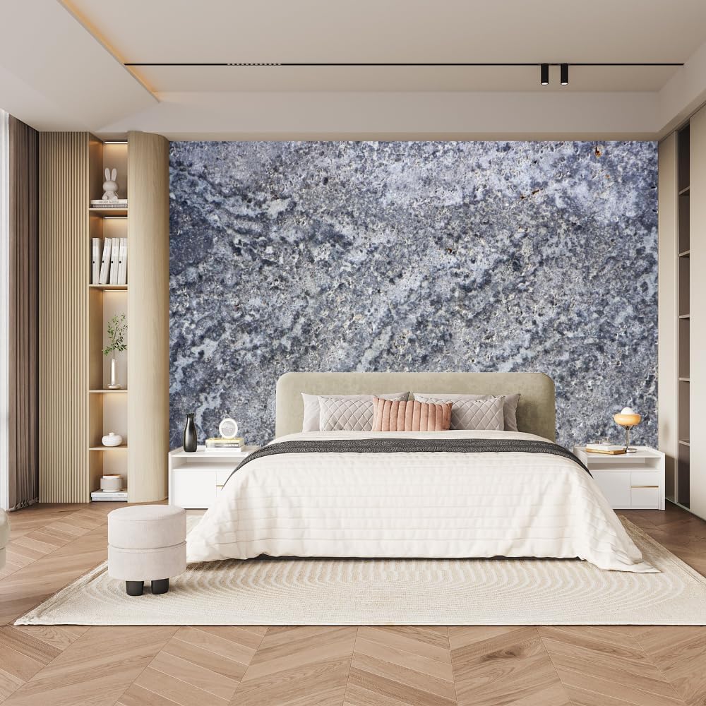 ELGADO Gray Rock 3D Wall Murals, Abstract Classic Peel and Stick Wallpaper Removable Self-Adhesive Mural for Dining Room Living Room Sofa Background Wall Living Room,118' W x82.7 H