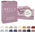 Bella Coterie Luxury Bamboo Viscose Queen Size Sheet Set | 100% Organically Grown | Ultra Soft | Cooling for Hot Sleepers | 18' Deep Pocket [Lilac]