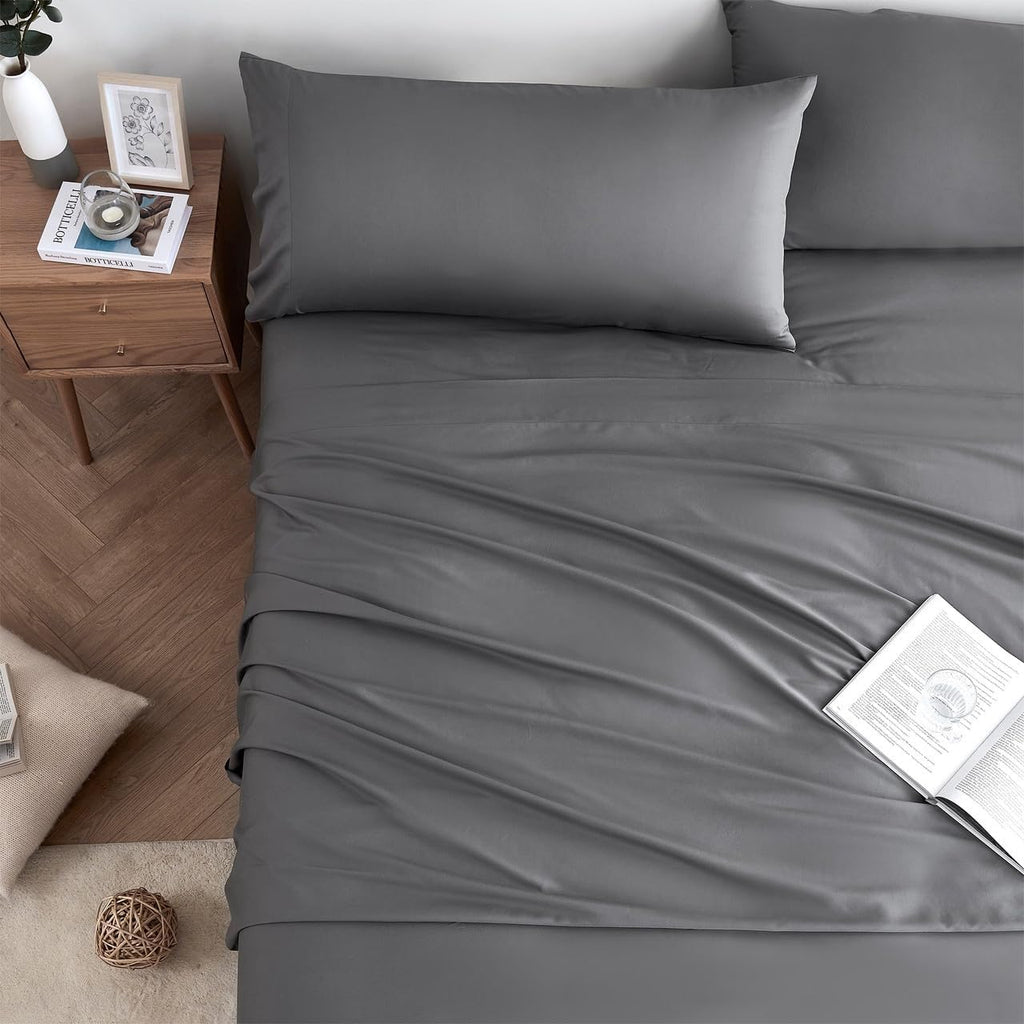 Byourbed Snorze® Cloud Sheet Set - Coma Inducer® Ultra Cozy - Queen in Charcoal