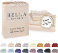 Bella Coterie Luxury Bamboo Viscose Queen Size Sheet Set | 100% Organically Grown | Ultra Soft | Cooling for Hot Sleepers | 18' Deep Pocket [Champagne]