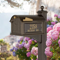 Balmoral Side Plaques Mailbox Post Package - Quick-Ship-Bronze