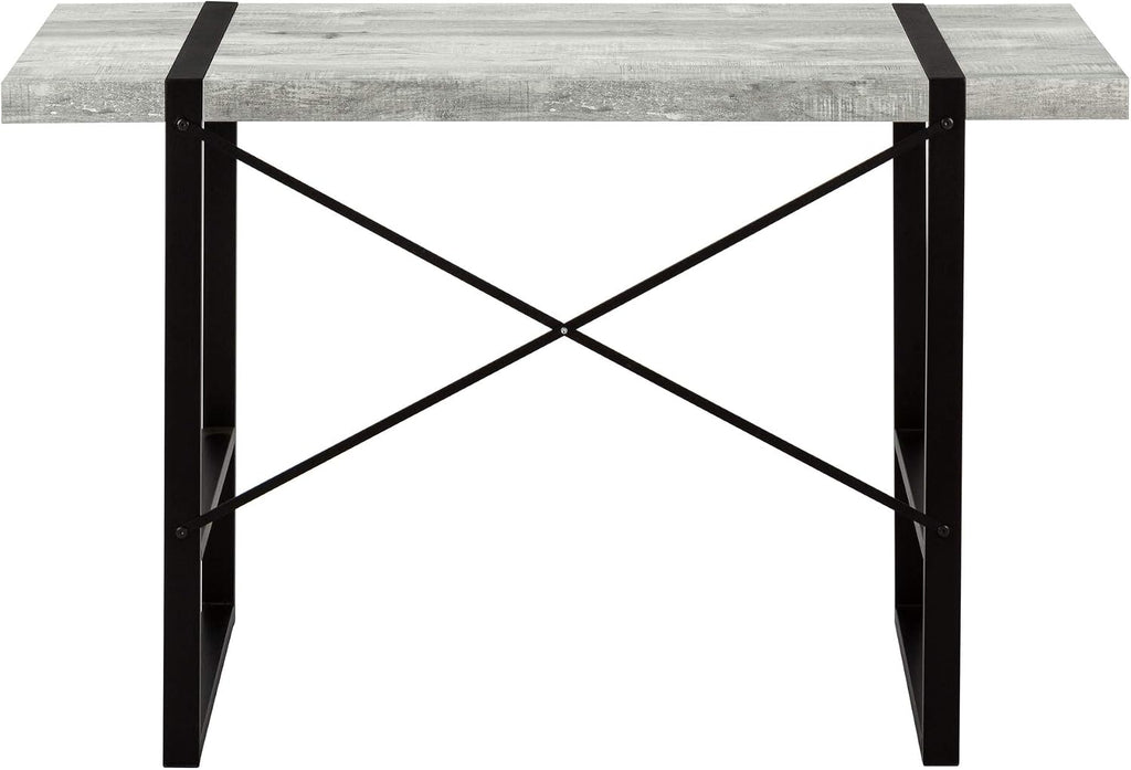 Monarch Specialties Laptop Table for Home & Office-Study Computer Desk-Industrial Style-Metal Legs, 48' L, Gray Reclaimed