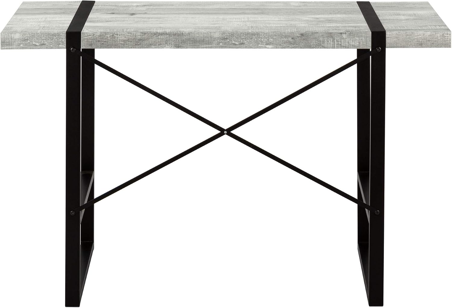 Monarch Specialties Laptop Table for Home & Office-Study Computer Desk-Industrial Style-Metal Legs, 48' L, Gray Reclaimed